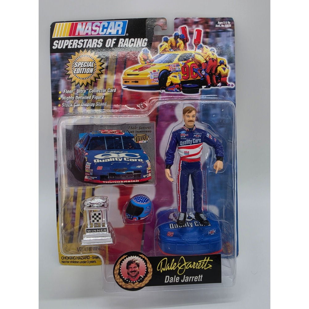 NASCAR Superstars of Racing Dale Jarrett Special Edition Figure Fleer Ultra Card